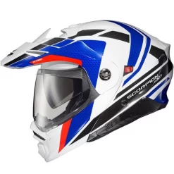 Scorpion EXO-AT960 Hicks Helmet -HJC Store scorpion exo at960 hicks helmet white blue 63502.1678438643