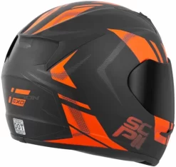 Scorpion EXO-R320 Endeavor Helmet -HJC Store scorpion exo r320 endeavor helmet black orange back right 37637.1518530122