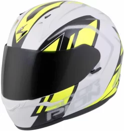 Scorpion EXO-R320 Endeavor Helmet -HJC Store scorpion exo r320 endeavor helmet white neon hi viz front 32822.1518530122