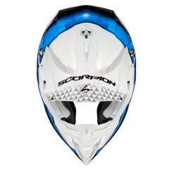 Scorpion VX-16 Prism Helmet -HJC Store scorpion exo vx16 prism blue white front top 56028.1663878823
