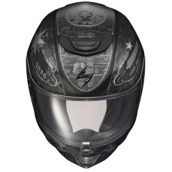 Scorpion EXO-R420 Lone Star Helmet -HJC Store scorpion r420 lone star helmet black gold top 88478.1640144061