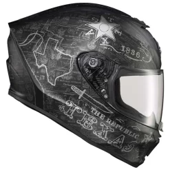 Scorpion EXO-R420 Lone Star Helmet -HJC Store scorpion r420 lone star helmet black silver right 06717.1640144053