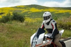 Sena Outrush R Helmet -HJC Store sena outrush r white on rider 22248.1624367463