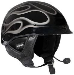 Sena SPH10H-FM Bluetooth Headset And Intercom With FM Tuner For Half Helmets - Dual Pack -HJC Store sena sph10h fm on helmet left 47881.1531235100