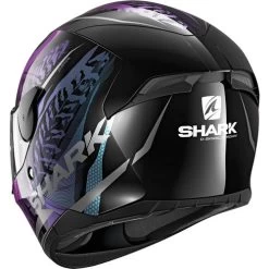 Shark D-Skwal 2 Shigan Helmet -HJC Store shark d skwal 2 shigan helmet black violet glitter back left 20315.1627086221