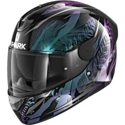 Shark D-Skwal 2 Shigan Helmet -HJC Store shark d skwal 2 shigan helmet black violet glitter left 42522.1627086214