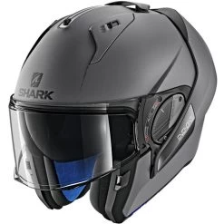 Shark Evo-One 2 Blank Helmet -HJC Store shark evo one 2 blank helmet matte dark grey front left open 85664.1627176060