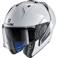 Shark Evo-One 2 Blank Helmet -HJC Store shark evo one 2 blank helmet white front left open 62075.1627176130