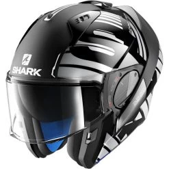Shark Evo-One 2 Lithion Helmet -HJC Store shark evo one 2 lithion dual helmet black chrome front left open 43317.1627136145