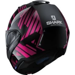 Shark Evo-One 2 Lithion Helmet -HJC Store shark evo one 2 lithion dual helmet black chrome purple back left 75783.1627136550