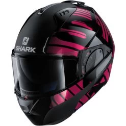 Shark Evo-One 2 Lithion Helmet -HJC Store shark evo one 2 lithion dual helmet black chrome purple front left 42158.1627136221