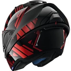 Shark Evo-One 2 Lithion Helmet -HJC Store shark evo one 2 lithion dual helmet black chrome red back left open 77392.1627137410