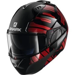 Shark Evo-One 2 Lithion Helmet -HJC Store shark evo one 2 lithion dual helmet black chrome red front left 65763.1627136582