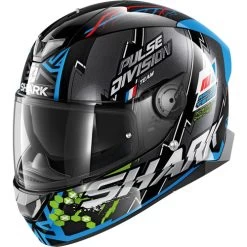 Shark Skwal 2 Noxxys Helmet -HJC Store shark skwal 2 noxxy helmet black blue green left 97734.1627108520