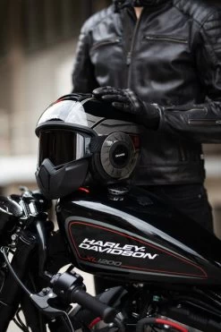 Shark Street Drak Blank Helmet -HJC Store shark street drak helmet on rider 61458.1693098311