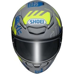 Shoei RF-1400 Accolade Helmet -HJC Store shoei rf 1400 accolade helmet tc 10 grey blue yellow front 20743.1636086836