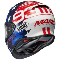 Shoei RF-1400 MM93 Marquez American Spirit Helmet 7 Shoei RF-1400 MM93 Marquez American Spirit Helmet -HJC Store shoei rf 1400 marquez american spirit helmet tc 1 blue red white back left 29359.1674166221