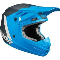Thor Sector Chev Youth Helmet 20 Thor Sector Chev Youth Helmet -HJC Store thor sector chev youth helmet blue light gray right 53594.1652888837