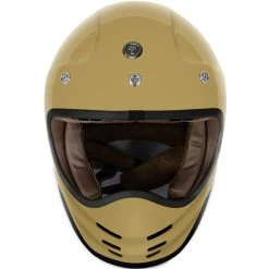 Torc T3 Retro Moto Helmet Solids -HJC Store torc t3 helmet solid gloss sand no visor front 89670.1650666007