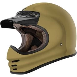 Torc T3 Retro Moto Helmet Solids -HJC Store torc t3 helmet solid gloss sand peak visor left 55633.1650666021