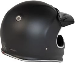 Torc T3 Retro Moto Helmet Solids -HJC Store torc t3 helmet solid matte black back right 06562.1645303252